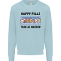 Horse Pills Funny Equestrian Mens Sweatshirt Jumper Light Blue