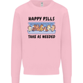 Horse Pills Funny Equestrian Mens Sweatshirt Jumper Light Pink
