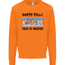 Horse Pills Funny Equestrian Mens Sweatshirt Jumper Orange