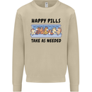 Horse Pills Funny Equestrian Mens Sweatshirt Jumper Sand