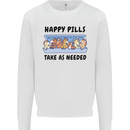 Horse Pills Funny Equestrian Mens Sweatshirt Jumper White