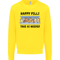 Horse Pills Funny Equestrian Mens Sweatshirt Jumper Yellow