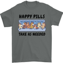 Horse Pills Funny Equestrian Mens T-Shirt 100% Cotton Charcoal