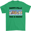 Horse Pills Funny Equestrian Mens T-Shirt 100% Cotton Irish Green