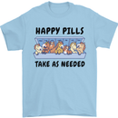 Horse Pills Funny Equestrian Mens T-Shirt 100% Cotton Light Blue