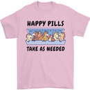 Horse Pills Funny Equestrian Mens T-Shirt 100% Cotton Light Pink