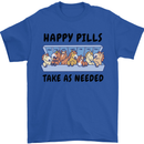 Horse Pills Funny Equestrian Mens T-Shirt 100% Cotton Royal Blue