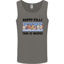 Horse Pills Funny Equestrian Mens Vest Tank Top Charcoal