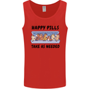 Horse Pills Funny Equestrian Mens Vest Tank Top Red