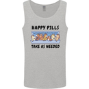 Horse Pills Funny Equestrian Mens Vest Tank Top Sports Grey