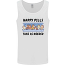 Horse Pills Funny Equestrian Mens Vest Tank Top White