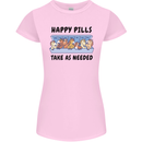 Horse Pills Funny Equestrian Womens Petite Cut T-Shirt Light Pink