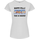 Horse Pills Funny Equestrian Womens Petite Cut T-Shirt White
