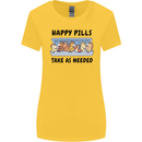 Horse Pills Funny Equestrian Womens Wider Cut T-Shirt Yellow