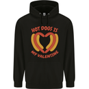 Hot Dog Anti Valentines Day Single Funny Childrens Kids Hoodie Black