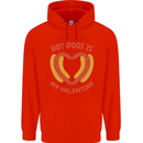 Hot Dog Anti Valentines Day Single Funny Childrens Kids Hoodie Bright Red