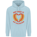 Hot Dog Anti Valentines Day Single Funny Childrens Kids Hoodie Light Blue