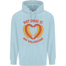 Hot Dog Anti Valentines Day Single Funny Childrens Kids Hoodie Light Blue