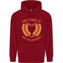 Hot Dog Anti Valentines Day Single Funny Childrens Kids Hoodie Red