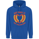Hot Dog Anti Valentines Day Single Funny Childrens Kids Hoodie Royal Blue