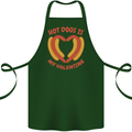 Hot Dog Anti Valentines Day Single Funny Cotton Apron 100% Organic Forest Green