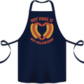 Hot Dog Anti Valentines Day Single Funny Cotton Apron 100% Organic Navy Blue