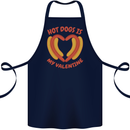 Hot Dog Anti Valentines Day Single Funny Cotton Apron 100% Organic Navy Blue