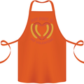 Hot Dog Anti Valentines Day Single Funny Cotton Apron 100% Organic Orange