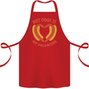 Hot Dog Anti Valentines Day Single Funny Cotton Apron 100% Organic Red