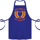 Hot Dog Anti Valentines Day Single Funny Cotton Apron 100% Organic Royal Blue