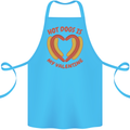 Hot Dog Anti Valentines Day Single Funny Cotton Apron 100% Organic Turquoise