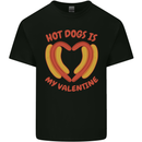Hot Dog Anti Valentines Day Single Funny Kids T-Shirt Childrens Black