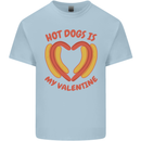 Hot Dog Anti Valentines Day Single Funny Kids T-Shirt Childrens Light Blue