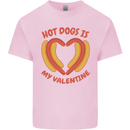 Hot Dog Anti Valentines Day Single Funny Kids T-Shirt Childrens Light Pink