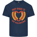 Hot Dog Anti Valentines Day Single Funny Kids T-Shirt Childrens Navy Blue