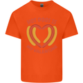 Hot Dog Anti Valentines Day Single Funny Kids T-Shirt Childrens Orange