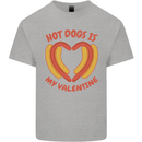 Hot Dog Anti Valentines Day Single Funny Kids T-Shirt Childrens Sports Grey
