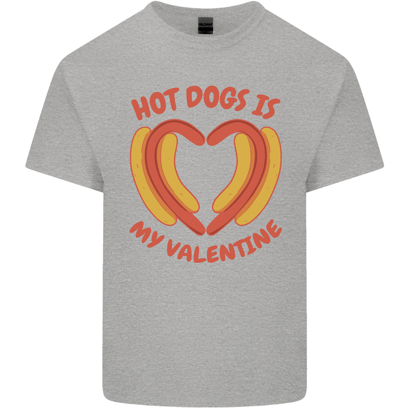Hot Dog Anti Valentines Day Single Funny Kids T-Shirt Childrens Sports Grey