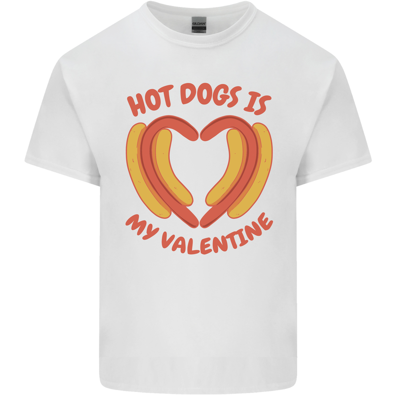Hot Dog Anti Valentines Day Single Funny Kids T-Shirt Childrens White