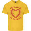 Hot Dog Anti Valentines Day Single Funny Kids T-Shirt Childrens Yellow