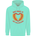 Hot Dog Anti Valentines Day Single Funny Mens 80% Cotton Hoodie Peppermint