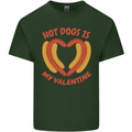 Hot Dog Anti Valentines Day Single Funny Mens Cotton T-Shirt Tee Top Forest Green