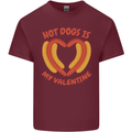 Hot Dog Anti Valentines Day Single Funny Mens Cotton T-Shirt Tee Top Maroon