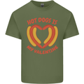 Hot Dog Anti Valentines Day Single Funny Mens Cotton T-Shirt Tee Top Military Green