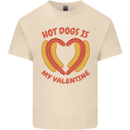 Hot Dog Anti Valentines Day Single Funny Mens Cotton T-Shirt Tee Top Natural