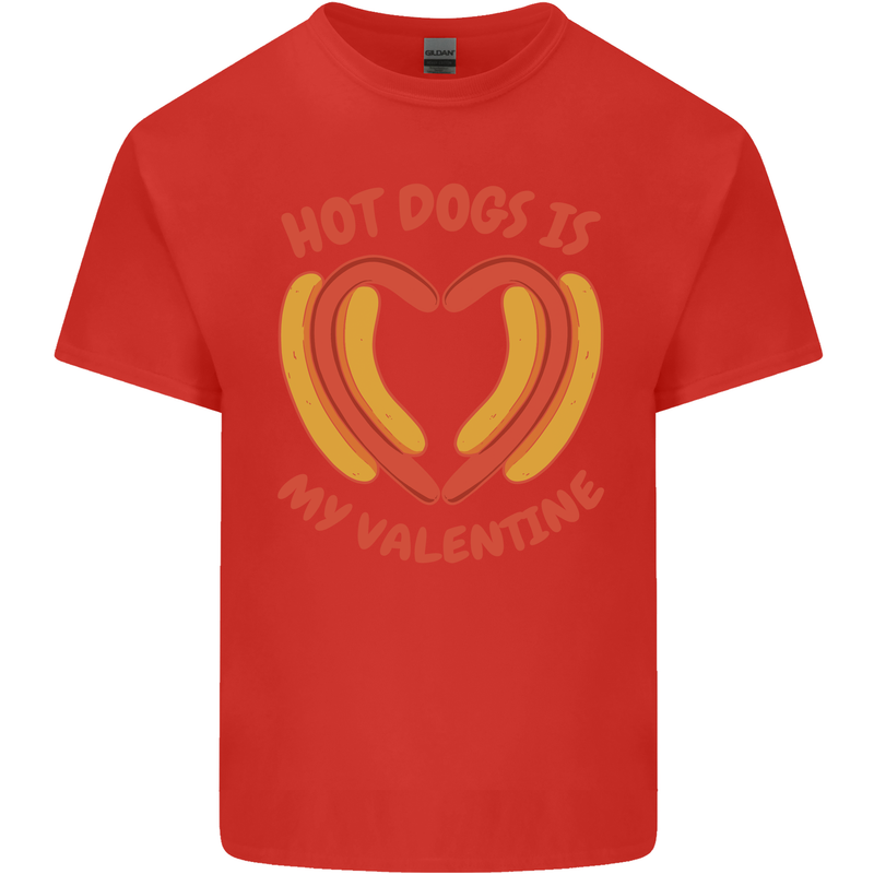 Hot Dog Anti Valentines Day Single Funny Mens Cotton T-Shirt Tee Top Red