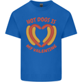 Hot Dog Anti Valentines Day Single Funny Mens Cotton T-Shirt Tee Top Royal Blue