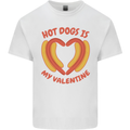 Hot Dog Anti Valentines Day Single Funny Mens Cotton T-Shirt Tee Top White