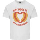 Hot Dog Anti Valentines Day Single Funny Mens Cotton T-Shirt Tee Top White