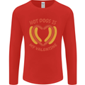 Hot Dog Anti Valentines Day Single Funny Mens Long Sleeve T-Shirt Red